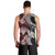 Polynesian Hawaiian Plumeria Tribal Pattern Men Tank Top Special Wine Red Version