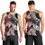 Polynesian Hawaiian Plumeria Tribal Pattern Men Tank Top Special Wine Red Version