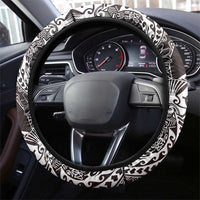 Polynesian Hawaiian Plumeria Tribal Pattern Steering Wheel Cover Special Wine Red Version LT01 - Polynesian Pride