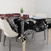 Polynesian Hawaiian Plumeria Tribal Pattern Tablecloth Special Wine Red Version LT01 - Polynesian Pride
