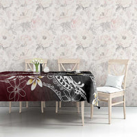 Polynesian Hawaiian Plumeria Tribal Pattern Tablecloth Special Wine Red Version LT01 - Polynesian Pride