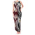 Polynesian Hawaiian Plumeria Tribal Pattern Tank Maxi Dress Special Wine Red Version