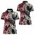 Polynesian Hawaiian Plumeria Tribal Pattern Women Polo Shirt Special Wine Red Version