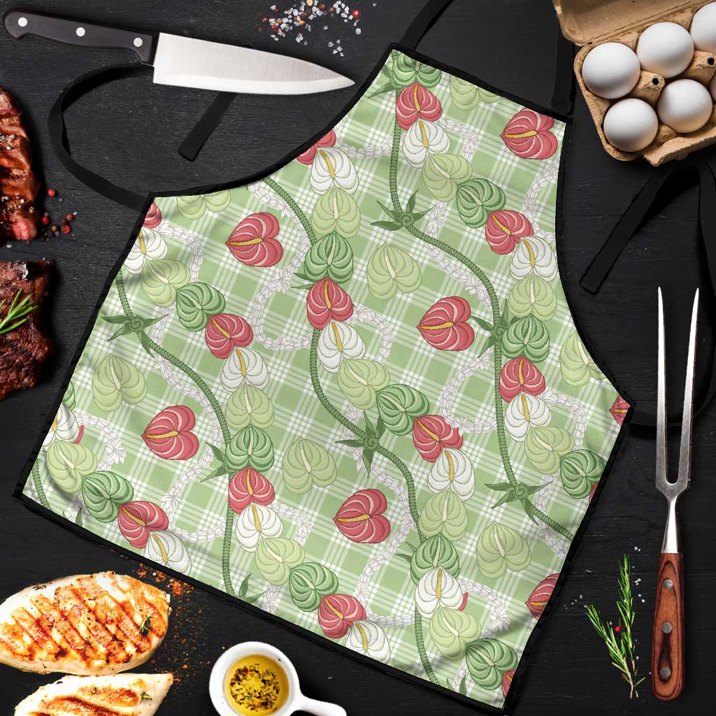 Anthurium Pikake Ti Leaf Palaka Apron Green Version LT01 Green - Polynesian Pride