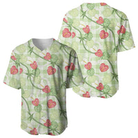Anthurium Pikake Ti Leaf Palaka Baseball Jersey Green Version LT01 - Polynesian Pride