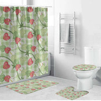 Anthurium Pikake Ti Leaf Palaka Bathroom Set Green Version LT01 Bathroom Set (4 pcs) Green - Polynesian Pride