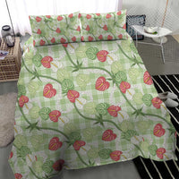 Anthurium Pikake Ti Leaf Palaka Bedding Set Green Version LT01 - Polynesian Pride