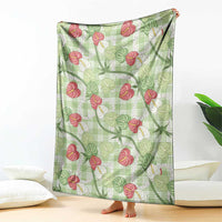 Anthurium Pikake Ti Leaf Palaka Blanket Green Version LT01 - Polynesian Pride