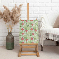 Anthurium Pikake Ti Leaf Palaka Canvas Wall Art Green Version LT01 - Polynesian Pride