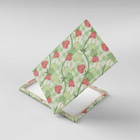 Anthurium Pikake Ti Leaf Palaka Canvas Wall Art Green Version LT01 With Frame Green - Polynesian Pride