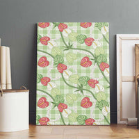 Anthurium Pikake Ti Leaf Palaka Canvas Wall Art Green Version LT01 - Polynesian Pride