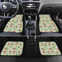 Anthurium Pikake Ti Leaf Palaka Car Mats Green Version LT01 Set 4pcs Green - Polynesian Pride