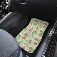Anthurium Pikake Ti Leaf Palaka Car Mats Green Version LT01 - Polynesian Pride