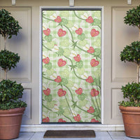 Anthurium Pikake Ti Leaf Palaka Door Cover Green Version LT01 Green - Polynesian Pride
