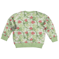 Anthurium Pikake Ti Leaf Palaka Kid Ugly Christmas Sweater Green Version LT01 - Polynesian Pride