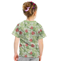 Anthurium Pikake Ti Leaf Palaka Kid T Shirt Green Version LT01 - Polynesian Pride