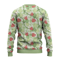 Anthurium Pikake Ti Leaf Palaka Ugly Christmas Sweater Green Version LT01 - Polynesian Pride