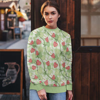 Anthurium Pikake Ti Leaf Palaka Ugly Christmas Sweater Green Version LT01 - Polynesian Pride