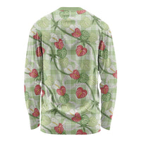 Anthurium Pikake Ti Leaf Palaka Long Sleeve Shirt Green Version LT01 - Polynesian Pride