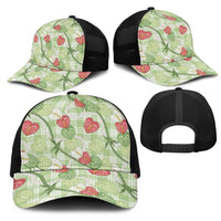 Anthurium Pikake Ti Leaf Palaka Mesh Trucker Cap Green Version LT01 - Polynesian Pride