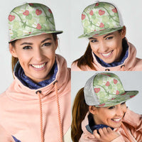 Anthurium Pikake Ti Leaf Palaka Mesh Trucker Cap Green Version LT01 - Polynesian Pride