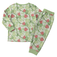 Anthurium Pikake Ti Leaf Palaka Christmas Pajama Set Green Version LT01 - Polynesian Pride