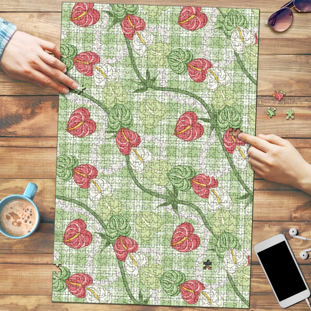 Anthurium Pikake Ti Leaf Palaka Puzzle Green Version LT01 Green - Polynesian Pride