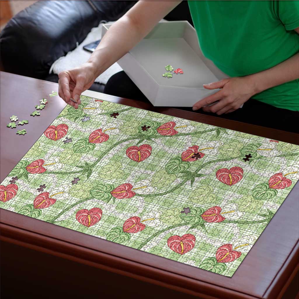 Anthurium Pikake Ti Leaf Palaka Puzzle Green Version LT01 - Polynesian Pride