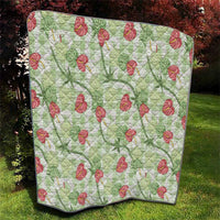 Anthurium Pikake Ti Leaf Palaka Quilt Green Version LT01 - Polynesian Pride