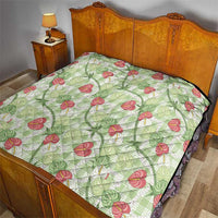 Anthurium Pikake Ti Leaf Palaka Quilt Green Version LT01 - Polynesian Pride
