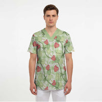 Anthurium Pikake Ti Leaf Palaka Scrub Top Green Version LT01 - Polynesian Pride