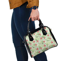 Anthurium Pikake Ti Leaf Palaka Shoulder Handbag Green Version LT01 - Polynesian Pride