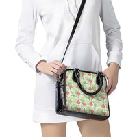 Anthurium Pikake Ti Leaf Palaka Shoulder Handbag Green Version LT01 - Polynesian Pride