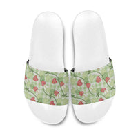 Anthurium Pikake Ti Leaf Palaka Slide Sandals Green Version LT01 Green - Polynesian Pride