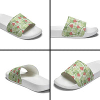 Anthurium Pikake Ti Leaf Palaka Slide Sandals Green Version LT01 - Polynesian Pride