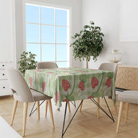 Anthurium Pikake Ti Leaf Palaka Tablecloth Green Version LT01 - Polynesian Pride
