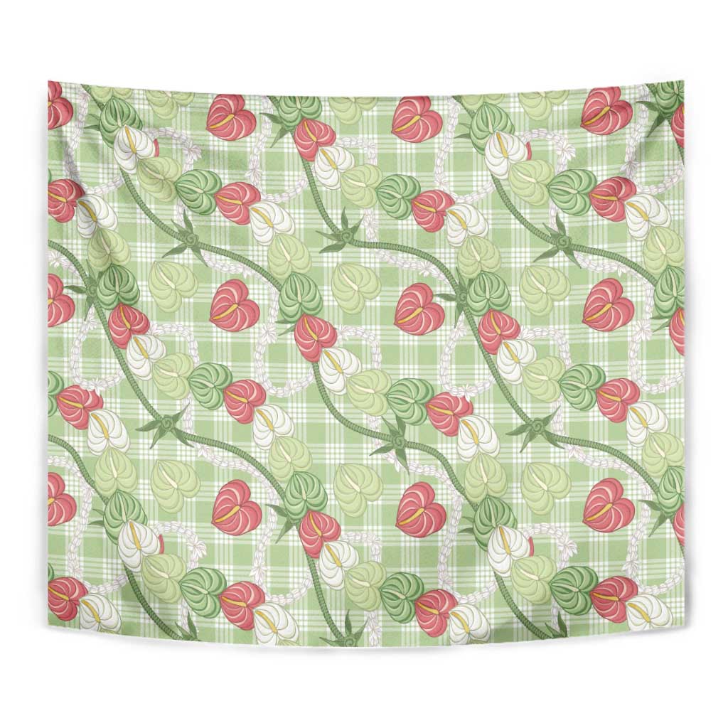 Anthurium Pikake Ti Leaf Palaka Tapestry Green Version LT01 - Polynesian Pride
