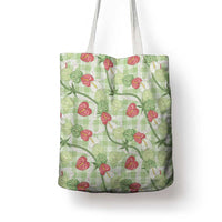 Anthurium Pikake Ti Leaf Palaka Tote Bag Green Version LT01 - Polynesian Pride