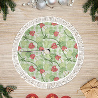 Anthurium Pikake Ti Leaf Palaka Tree Skirt Green Version LT01 Fringed Green - Polynesian Pride