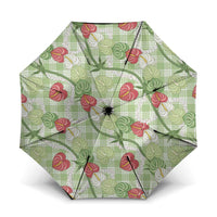 Anthurium Pikake Ti Leaf Palaka Umbrella Green Version LT01 One Size Folded 11.42 inch Opened Diameter 37.4 inch Green - Polynesian Pride