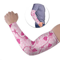 Anthurium Pikake Ti Leaf Palaka Arm Sleeves Pink Version LT01 Set of 2 Pink - Polynesian Pride
