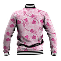 Anthurium Pikake Ti Leaf Palaka Baseball Jacket Pink Version LT01 - Polynesian Pride