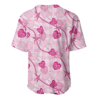 Anthurium Pikake Ti Leaf Palaka Baseball Jersey Pink Version LT01 - Polynesian Pride