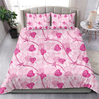 Anthurium Pikake Ti Leaf Palaka Bedding Set Pink Version LT01 - Polynesian Pride