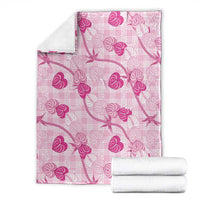 Anthurium Pikake Ti Leaf Palaka Blanket Pink Version LT01 - Polynesian Pride
