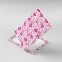 Anthurium Pikake Ti Leaf Palaka Canvas Wall Art Pink Version LT01 With Frame Pink - Polynesian Pride