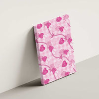 Anthurium Pikake Ti Leaf Palaka Canvas Wall Art Pink Version LT01 - Polynesian Pride