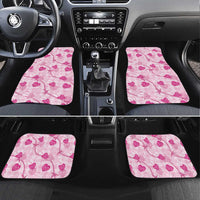 Anthurium Pikake Ti Leaf Palaka Car Mats Pink Version LT01 Set 4pcs Pink - Polynesian Pride
