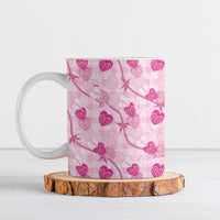 Anthurium Pikake Ti Leaf Palaka Ceramic Mug Pink Version LT01 Pink - Polynesian Pride