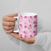 Anthurium Pikake Ti Leaf Palaka Ceramic Mug Pink Version LT01 - Polynesian Pride
